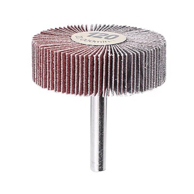 Keying Mounted Flap Wheels 60*15*6mm 60#-600# Aluminum Oxide Abrasive Wheels For Metal Grinding And Polishing