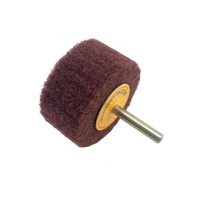 Keying Non-woven Nylon Flap Wheel 60*30*6mm120#240# Brush Satin Polishing Drum Wheel With Keyhole Arbor Abrasive Grinding Tool