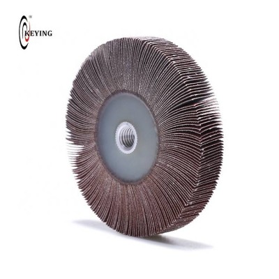 M14 Keying Unmounted Flap Wheel 5'' 125mmx20mm M14 Aluminium Oxide Coated Flap Wheel With Screw Abrasive Tool For Metal Grinding